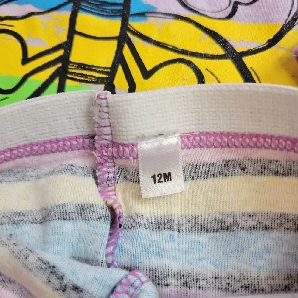 Faded Glory butterfly pajamas 12mo